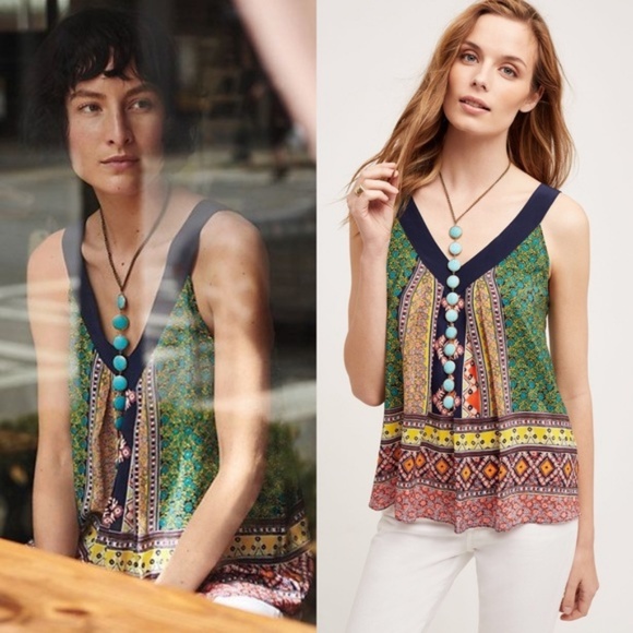 Anthropologie Sapelo SILK Tank top - Picture 2 of 5